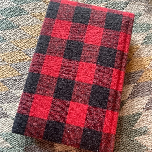 New Custom feeling myself Flannel Red Plaid Lined Journal Notebook - Picture 6 of 9